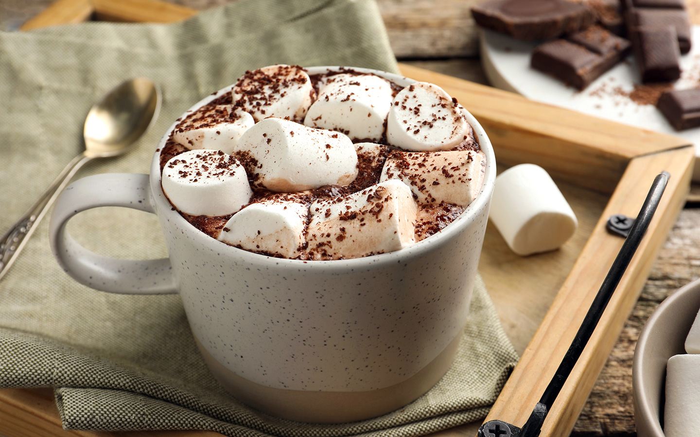 Hot chocolate with marshmallows
