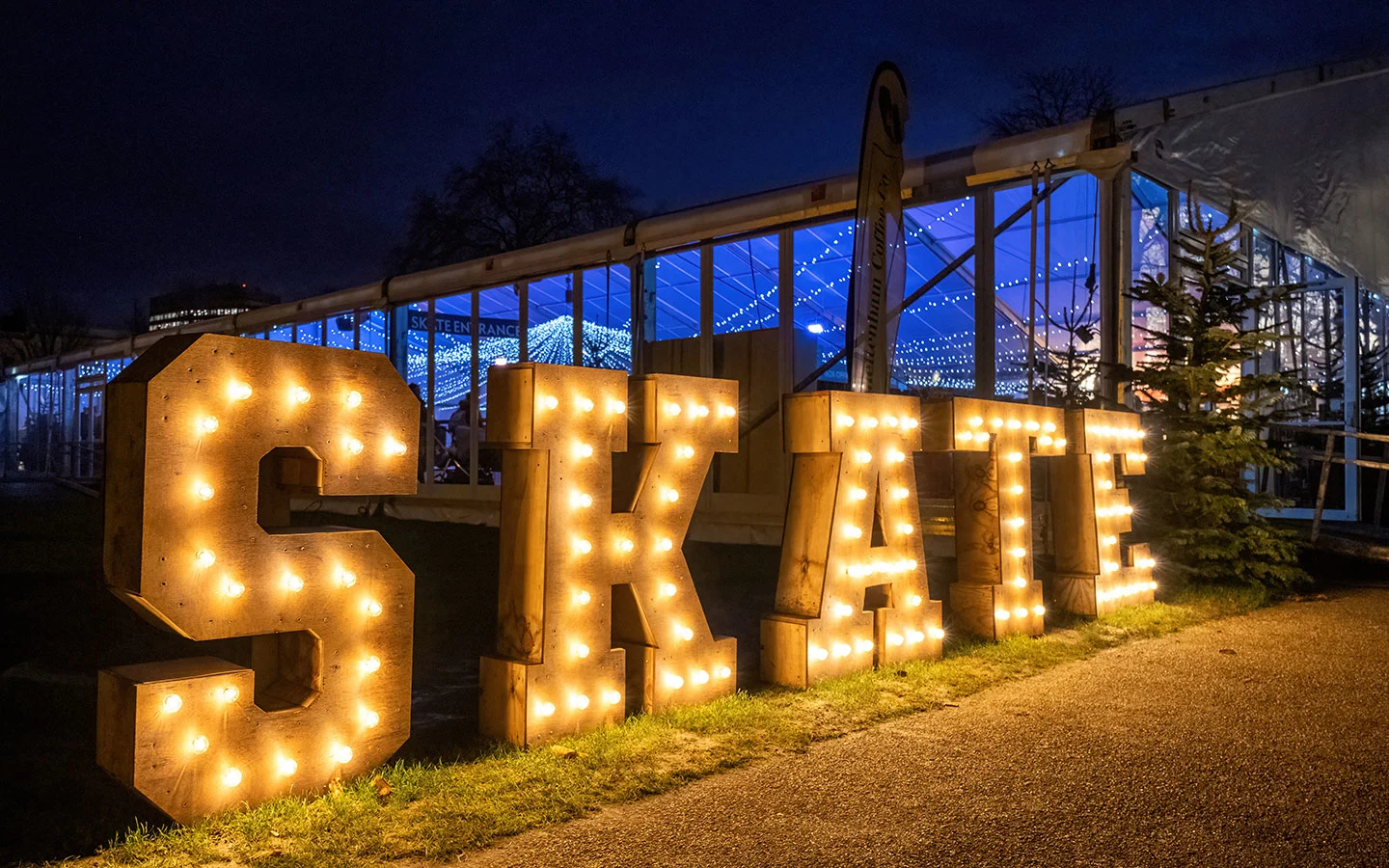 Sign outside Cheltenham ice rink
