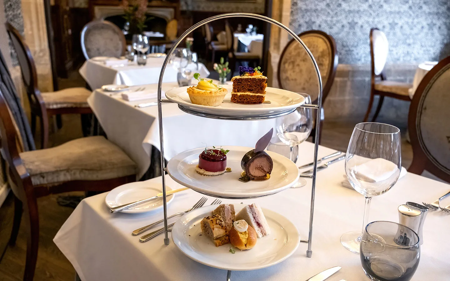 Christmas afternoon tea at The Greenway Hotel near Cheltenham