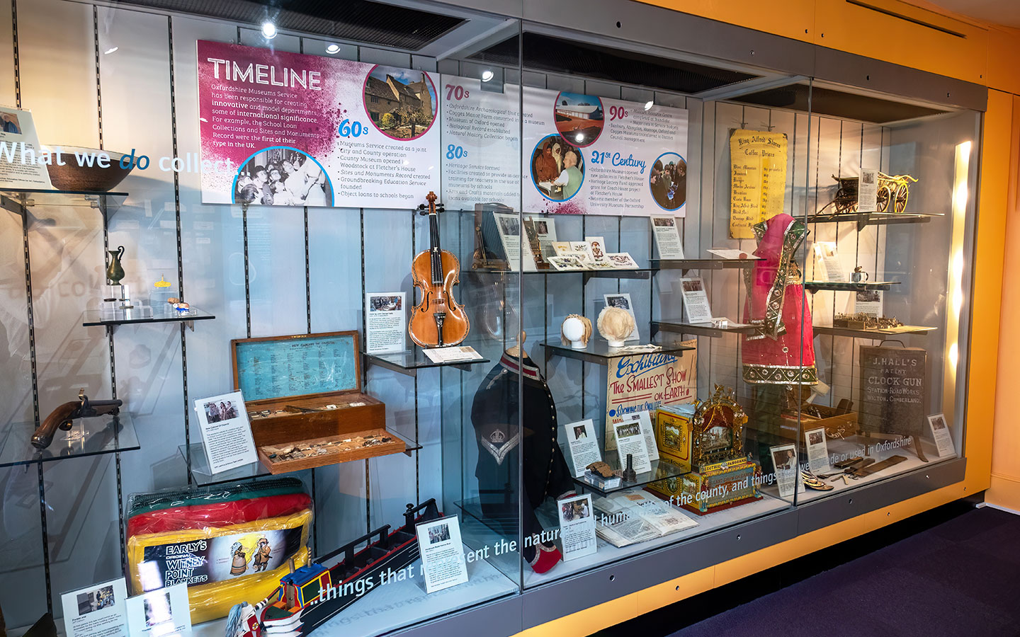 Local history artifacts in the Oxfordshire Museum