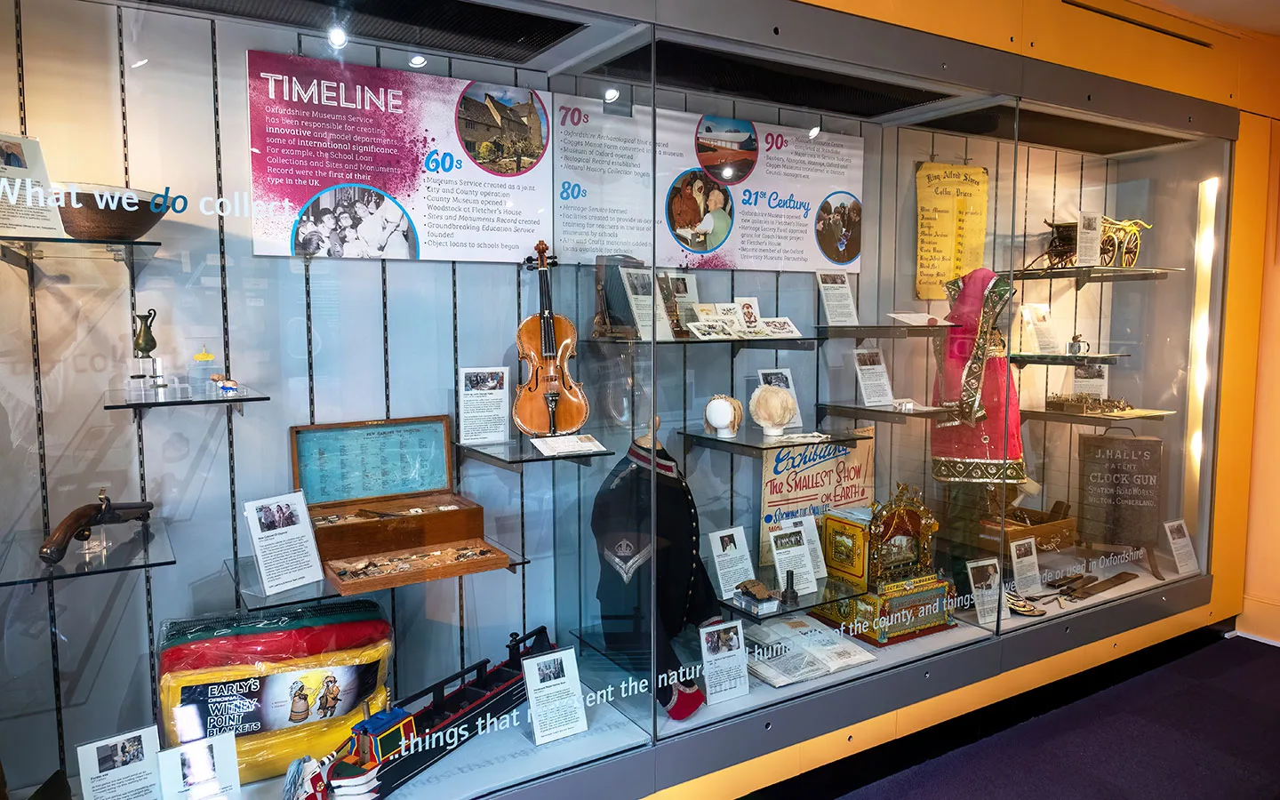 Local history artifacts in the Oxfordshire Museum