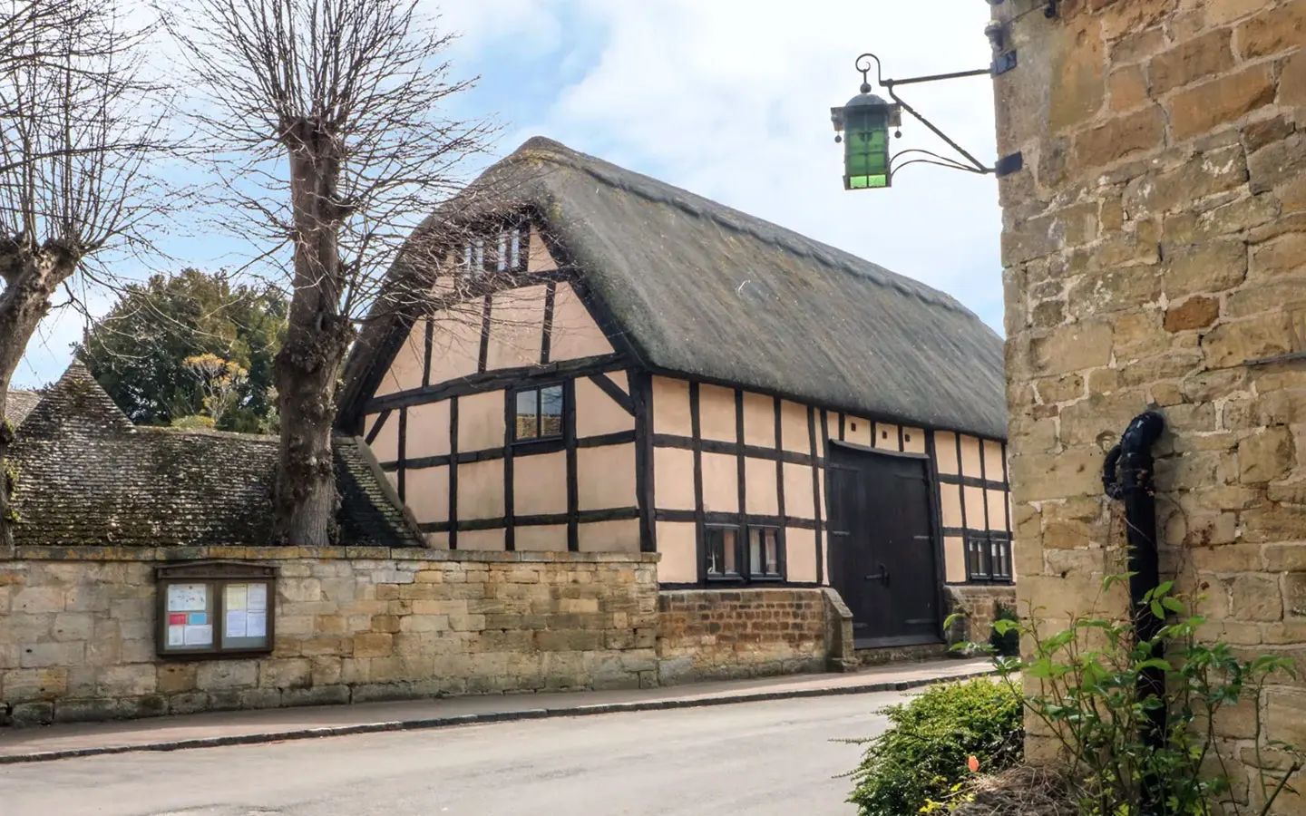 The Old Cider Mill half-timbered thatched cottage in Stanton near Broadway