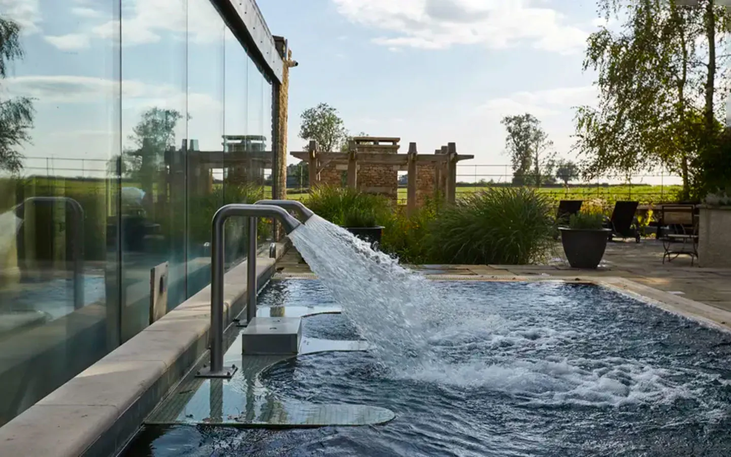 Pool in the Fieldhouse Spa at PIG in the Cotswolds hotel
