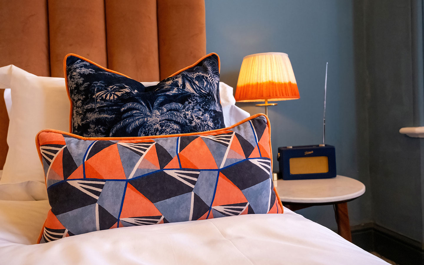 Details in the Wright Deluxe Super-King room at Ingleside House