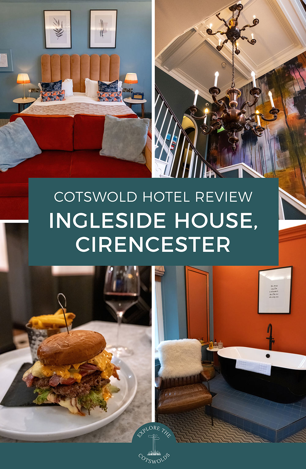 A comprehensive review of Ingleside House hotel in Cirencester, a bold, colourful boutique Cotswold hotel and restaurant full of character | Where to stay in Cirencester | Cotswold luxury hotels | Cotswold hotel reviews | Cotswold boutique hotel