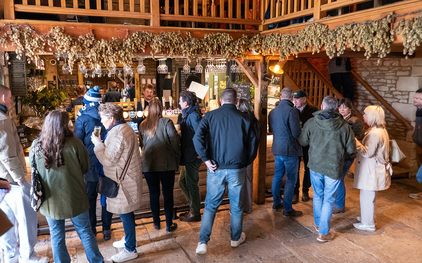 The bar at The Farmer's Dog, Jeremy Clarkson's pub in the Cotswolds