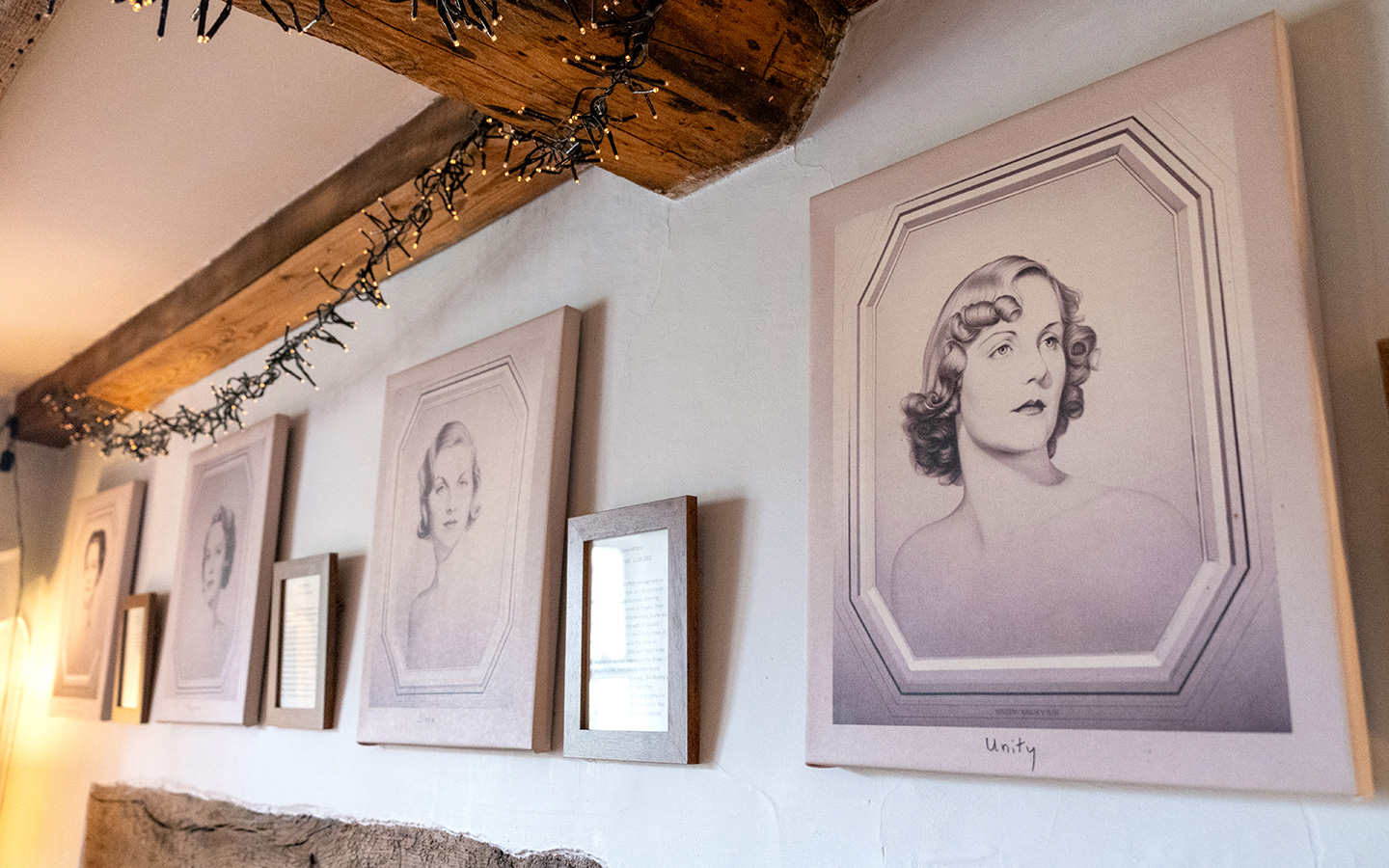 Mitford memorabilia at The Swan Inn in Swinbrook