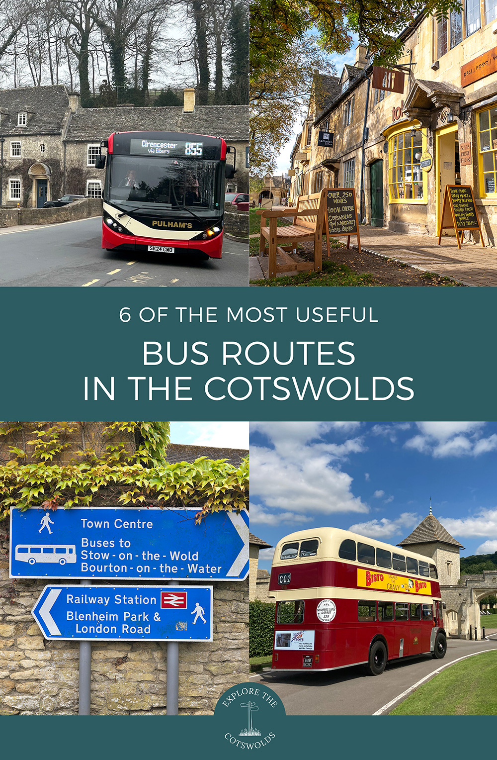 Six of the most useful Cotswolds bus routes for exploring without a car, with maps showing where to visit plus train and bus connections | Car-free Cotswolds | Cotswolds by bus | Cotswold buses | Cotswolds without a car | Cotswold public transport